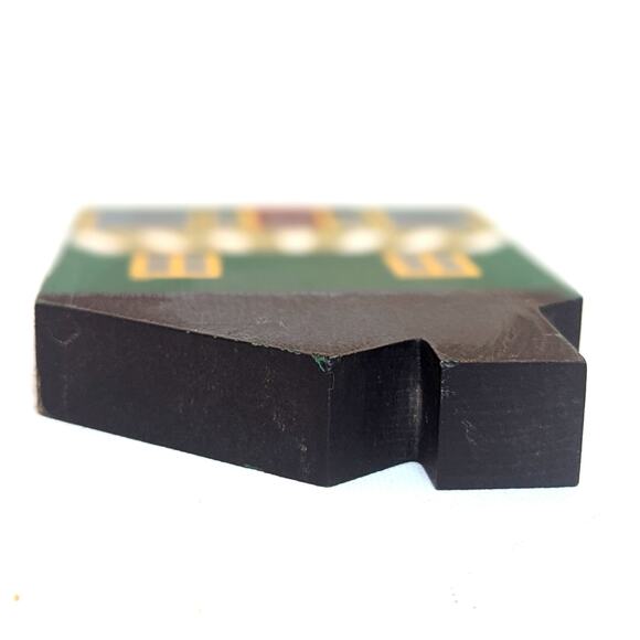 Cat’s Meow Village Vintage Signed 1984 Attorney & Bank Green House Shelf Sitter - Picture 6 of 9